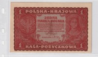 1 MARKA POLSKA Polska 1919 I Serja Z mały numerator UNC