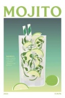 Plakat „Cocktail Bar Aesthetic” – Retro Plakaty z Drinkami