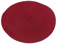 Mata Słomkowa Świąteczna Poliestrowa CZERWONO - BORDOWA z JYSK śr. 38 cm