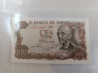 Banknoty Hiszpania 100 peset nr 2