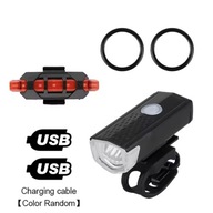 LAMPKA ROWEROWA WODOODPORNA USB OŚWIETLENIE PRZÓD TYŁ LED NA ROWER