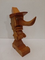 VINTAGE DUŻY DZIADEK DO ORZECHÓW -PINOKIO DREWNIANY