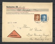 DEUTSCHES REICH - Koperta listu poleconego za pobraniem 1942 rok.