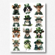 Zwierzozieloni - wycinanki do kartek i DIY na Dzień Świętego Patryka