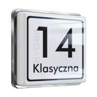 Modna PODŚWIETLANA tabliczka adresowa numer domu LED na dom K+ popularna