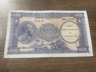 Kongo Belgijskie - 1000 franków - 1962 - bardzo rzadki