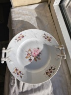 PATERA Z UCHWYTAMI BIEDERMEIER RĘCZNIE MALOWANIA OK. 1850r
