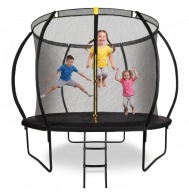 TRAMPOLINA OGRODOWA 305cm 10ft SIATKA WEWNĘTRZNA DRABINKA MOCNA ZESTAW