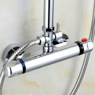 BATERIA PRYSZNICOWA TERMOSTATYCZNA MAIBANG CHROM 38C MOSIADZ SREBRNA NOWA