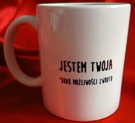 Kubek handmade z humorystycznym napisem