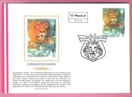 Austria 2005, FDC sztuka,literatura C.S.Lewis, film OPOWIEŚCI Z NARNII, lew