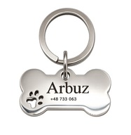 IDENTYFIKATOR ADRESÓWKA DLA PSA KOTA ZAWIESZKA BRELOK Z GRAWEREM METALOWA