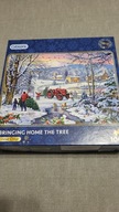 Puzzle 1000 elementów Bringing home the tree Wyprawa po choinkę