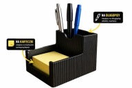 Organizer na biurko 2w1 | długopisy + karteczki | minimalistyczny