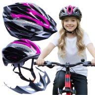 KASK ROWEROWY DAMSKI RÓŻOWY LEKKI REGULOWANY MTB SZOSOWY DASZEK NA ROLKI
