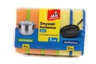 Zmywaki, gąbki do naczyń DUO Jan Niezbędny 5 szt. normalne + delikatne