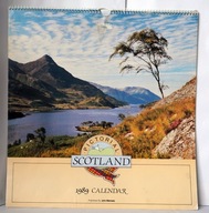 Vintage.Kalendarz szkocki z 1989 r.