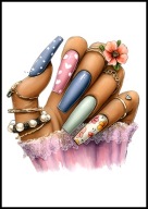 A2 PLAKAT DO SALONU MANICURE URODY, PLAKAT DLA KOSMETYCZKI PAZNOKCIE LAKIER