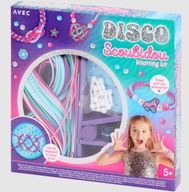 AVEC DISCO SCOUBIDOU ZESTAW DO TWORZENIA BRANSOLETEK NIEBIESKO ZIELONY