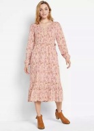 Tanio !_NOWA uniwersalna WYSMUKLAJĄCA sukienka RAINBOW_WYGODNA wiskoza r.50