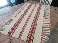 CEPELIA TKANY WEŁNIANY KILIM KAPA PASIAK NA FOTEL FRĘDZLE 66 x 145 NR. 2