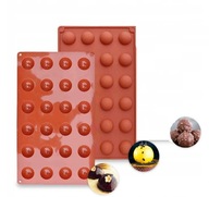 FORMA FOREMKA SILIKONOWA MONOPORCJE PÓŁKULE 24 SZTUKI 3CM