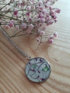 Naszyjnik z żywicy z suszonymi kwiatami Wyjątkowe prezent