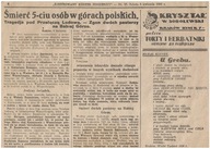 LIPNICA WIELKA BABIA GÓRA - WARSZAWA TATRY PRZEŁĘCZ LODOWA