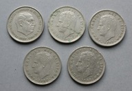 HISZPANIA 25 PESET 1957-1984 ZESTAW 5 SZT. ŁADNE