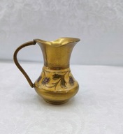 STARY mosiężny dzbanek lakierowany komórkowo INDIE