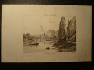 Skały Bayard w Dinant w Belgii za Napoleona, oryg. 1837