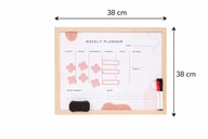 Magnetyczna tablica z planerem tygodniowym 38x38 – organizer z magnesami