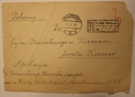 PISZCZAC - BIAŁA PODLASKA 1930 ROK, STARA KOPERTA + 2 ZNACZKI + 5 PIECZĄTEK