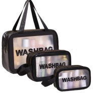 3x Kosmetyczka Transparentna PVC Podróżna Organizer na Kosmetyki