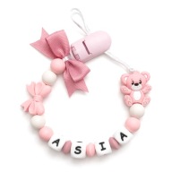 Zawieszka z Imieniem Do Smoczka Silikonowa Personalizowana Prezent