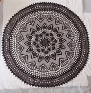 serwetka szydełkowa, szydełko RĘKODZIEŁO śr.135 cm