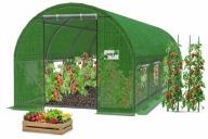 TUNEL OGRODOWY ZIELONY FOLIOWY SZKLARNIA 8x3m FOLIAK 24m2 + TYCZKI GRATIS