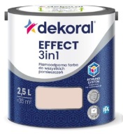 Dekoral Effect 3w1 Farba PLAMOODPORNA matowa różowy brzoskwiniowy 2,5l