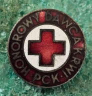 ODZNAKA PCK POLSKI CZERWONY KRZYŻ - HONOROWY DAWCA KRWI
