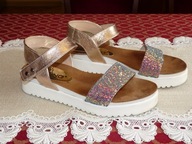 KARINO wygodne eleganckie skórzane sandały 39/25,5 cm