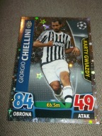MATCH ATTAX 2015-2016 JUVENTUS Giorgio Chiellini 455 Karty Gwiazdy Hologram
