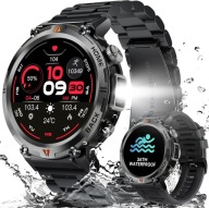 Męski Smartwatch Sportowy Outdoor z Latarką LED