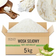 WOSK SOJOWY DO ŚWIEC SOJOWYCH 5KG PŁATKI NATURALNY EKO ŚWIECE DUŻY DIY XXL
