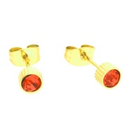 51506 Kolczyki złota stal chirurgiczna cyrkonie