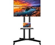 Stojak pod Telewizor na Kółkach z Regulacją Wysokości VESA 600x400 do 50 kg