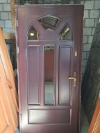 DRZWI Zewnętrzne Drewniane Sosnowe Wejściowe 100x208cm