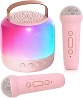 ZESTAW KARAOKE BEZPRZEWODOWY PRZENOŚNY 2X MIKROFON + GŁOŚNIK BLUETOOTH