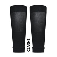 Getry piłkarskie sportowe długie bez stopy CZARNE