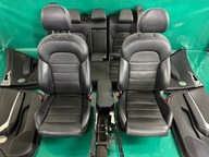 FOTELE KANAPA BOCZKI PODŁOKIETNIK SKÓRA CZARNA GRZANE WENTYLOWANE STINGER