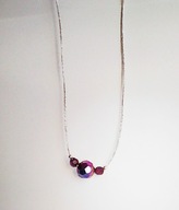 Sznurek srebrny z koralikami (jak łańcuszek)